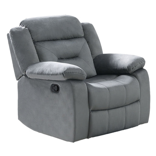 Modern Manual Recliner With Padded Seat And Pillow Arms Home Essentials