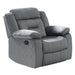 Modern Manual Recliner With Padded Seat And Pillow Arms Home Essentials