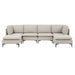 Upholstered Modular Sectional With Medium Firm Seat Cushion - Almond Home Essentials
