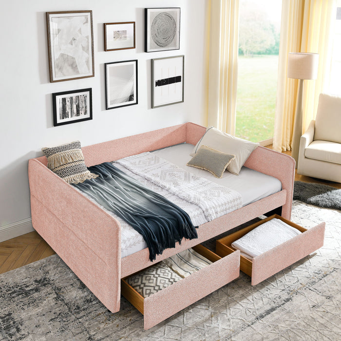 Upholstered Daybed & 2 Drawers Home Essentials