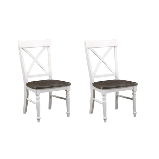 Dining Chairs (Set of 2) - Brown / White Emerald Home