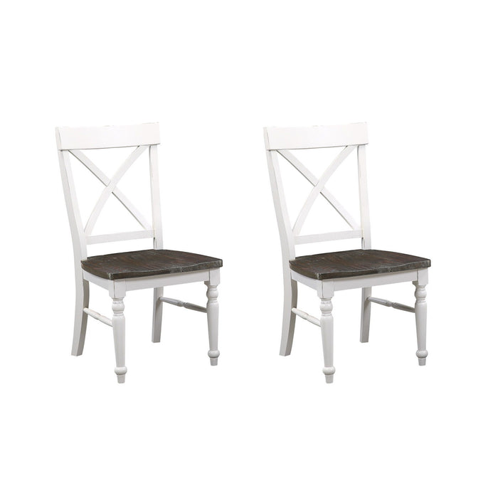 Dining Chairs (Set of 2) - Brown / White Emerald Home