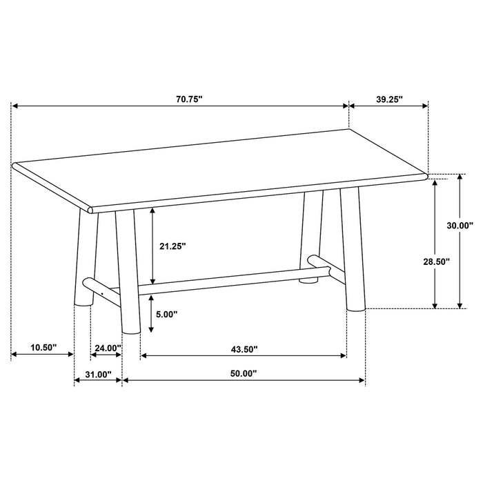 Lytton - Dining Table - Brown Oak Furniture Max