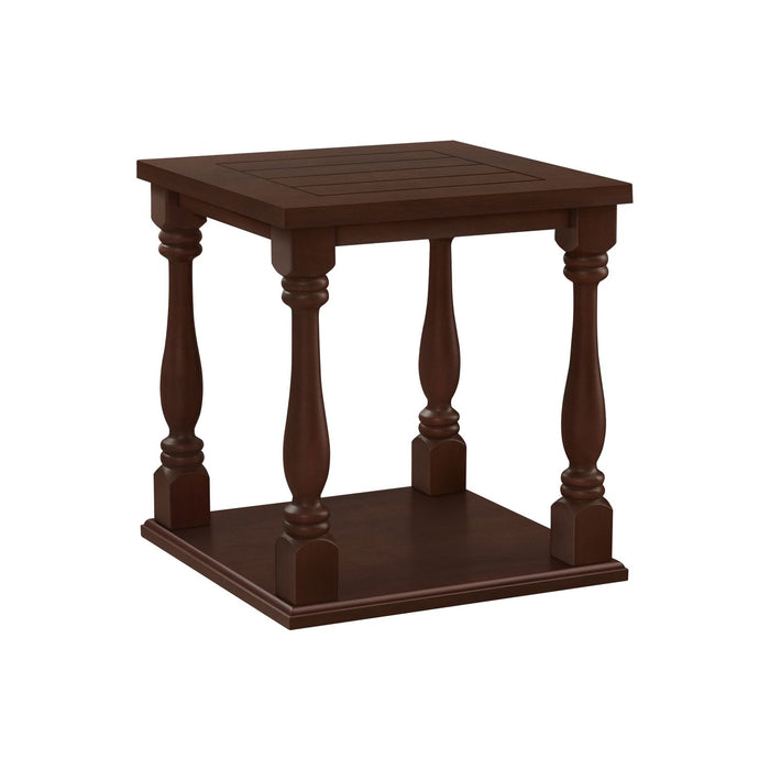 Accent Table, 2 Tier, Square, Traditional - Espresso 8th Street