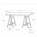 Sawhorse - Handcrafted Solid Table Simpli-Home