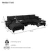 Modular Sectional Sofa With Movable Ottoman & Pillows Home Essentials