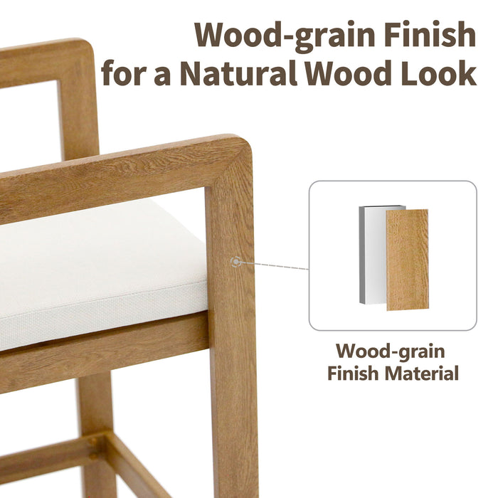 Bar Stool For Gardens And Patio (Set of 2) - Oak Home Essentials