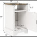 Farmhouse Nightstand With Charging Station & Storage Home Essentials