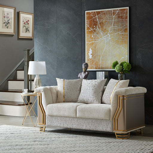 Chateau - Loveseat - Cream / Brown Matrix Furniture Group