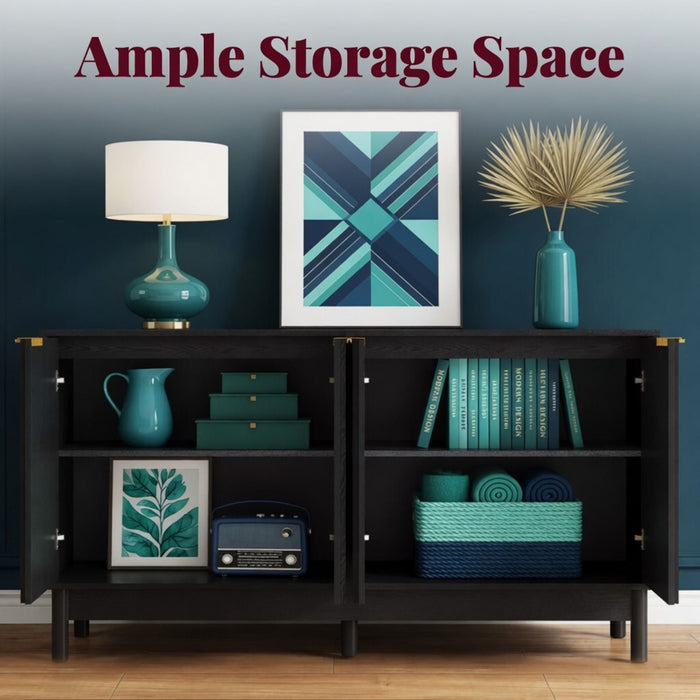 Buffet Cabinet With Adjustable Shelves Home Essentials