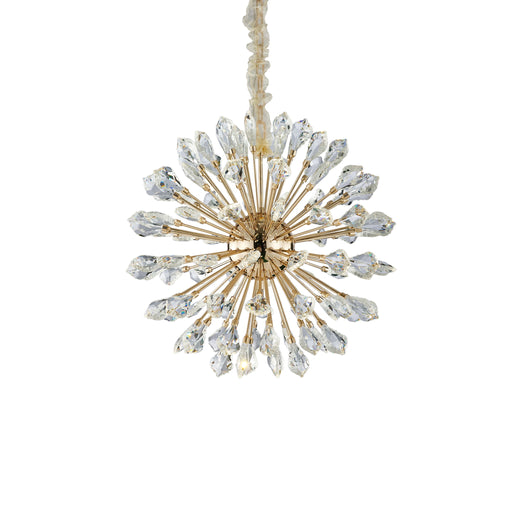 Michael Amini Lighting - Solara 24" Round Crystal LED Chandelier - Gold Michael Amini