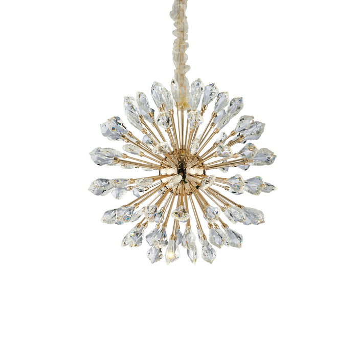 Michael Amini Lighting - Solara 24" Round Crystal LED Chandelier - Gold Michael Amini