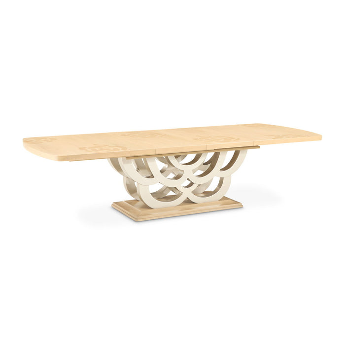 Camellia Field - Rectangular Pedestal Dining Table Michael Amini