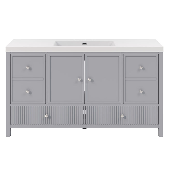 Bathroom Vanity With Separate Sink, Soft Close Doors And 4 Drawers Noble House
