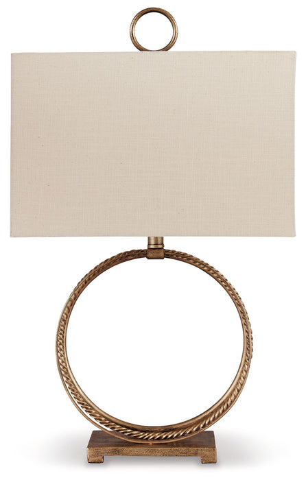 Mahala - Metal Table Lamp  - Antique Gold Finish Signature Design by Ashley®