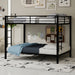 Bunk Bed For Kids, Convertible Frame With Ladders & Guardrail Home Essentials