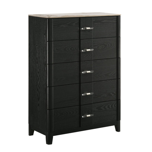 Opel - 5 Drawer Chest - Black Matrix Furniture Group