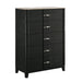 Opel - 5 Drawer Chest - Black Matrix Furniture Group