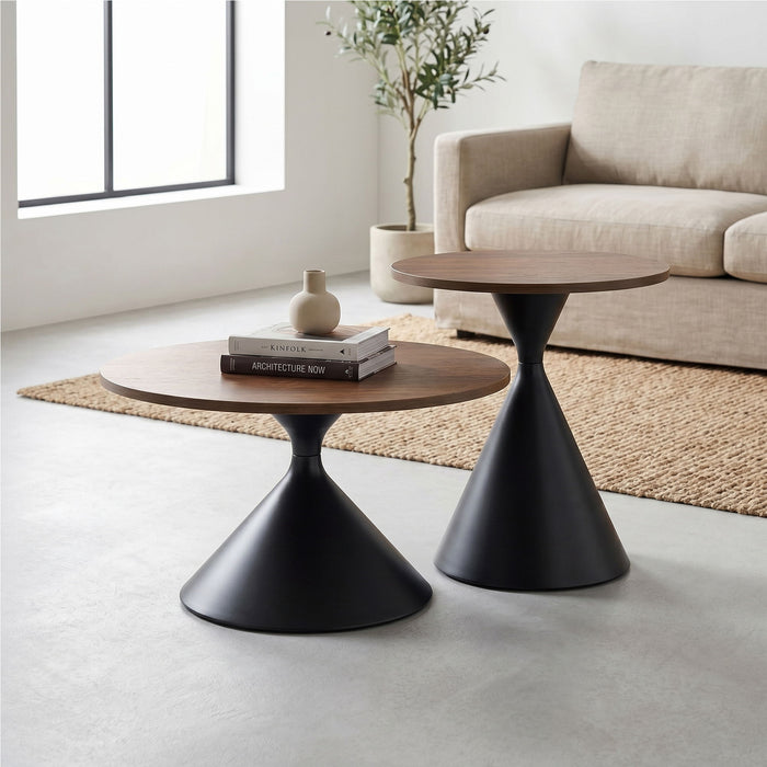 2 Piece Coffee Round Table Set Home Essentials