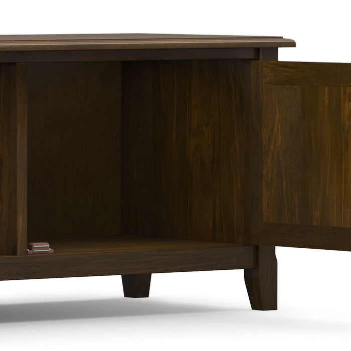 Burlington - Low TV Media Stand - Mahogany Simpli-Home