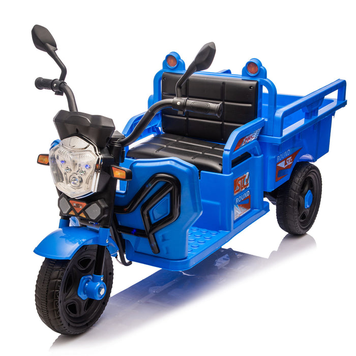 12V Kids Electric 3 Wheel Cargo Truck With LED Lights & Music Daily Nest