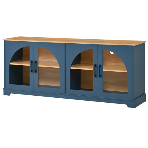 TV Stand With Semi Arched Doors Hearth and Haven