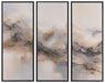 Larrondale - Wall Art Set (Set of 3) - Black / Gray / Brown Signature Design by Ashley®