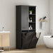 Freestanding Tall Storage Cabinet With 2 Tilt Out Hampers Noble House