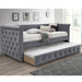 Contemporary Button Tufted Daybed With Slat Trundle Home Essentials
