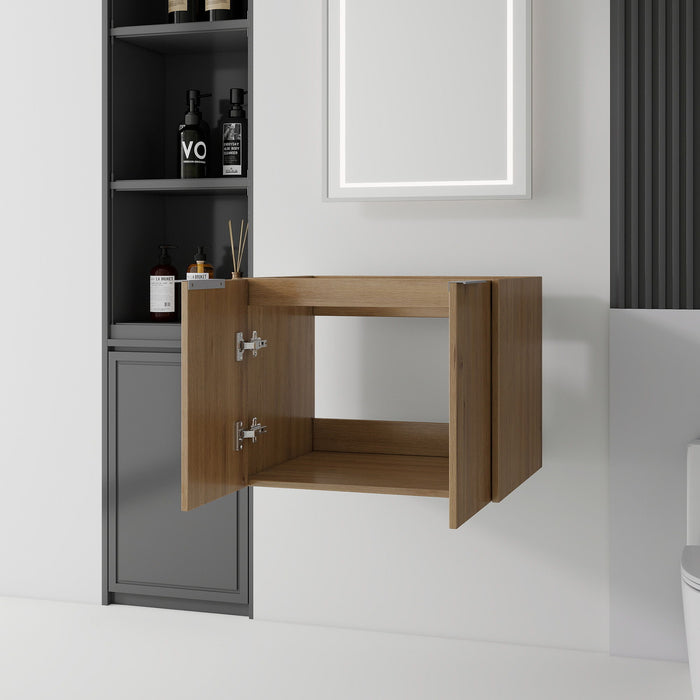 Floating Bathroom Vanity Cabinet With Soft Close Double Doors, Spacious Interior Storage, Wall Mounted, Cabinet Only Home Essentials
