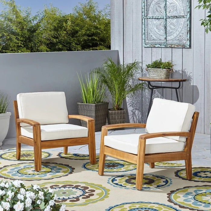 Grenada Club Chair - Beige / Light Brown / Waterproof Fabric