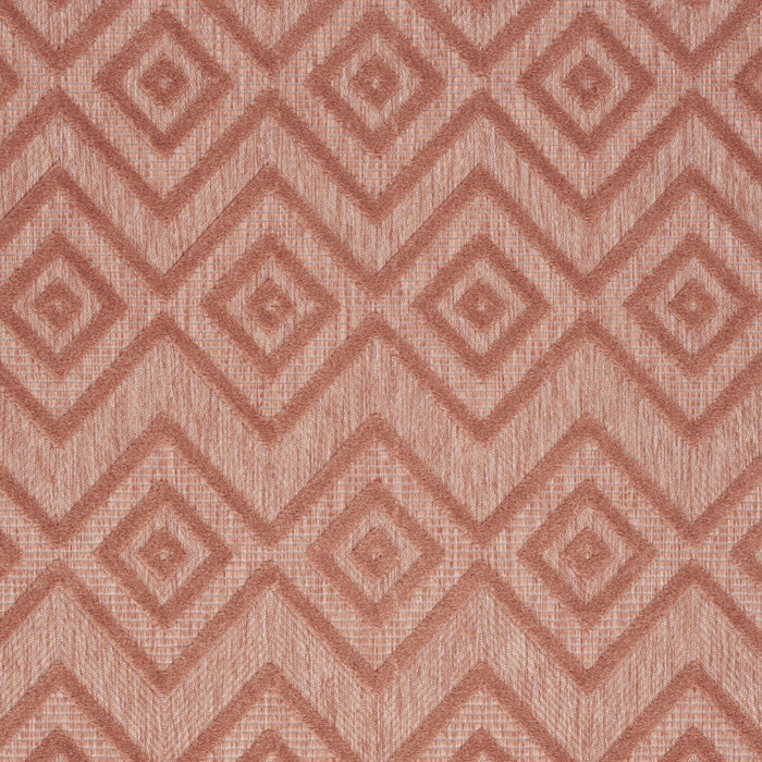 4' X 6' Argyle Indoor / Outdoor Area Rug - Coral Orange