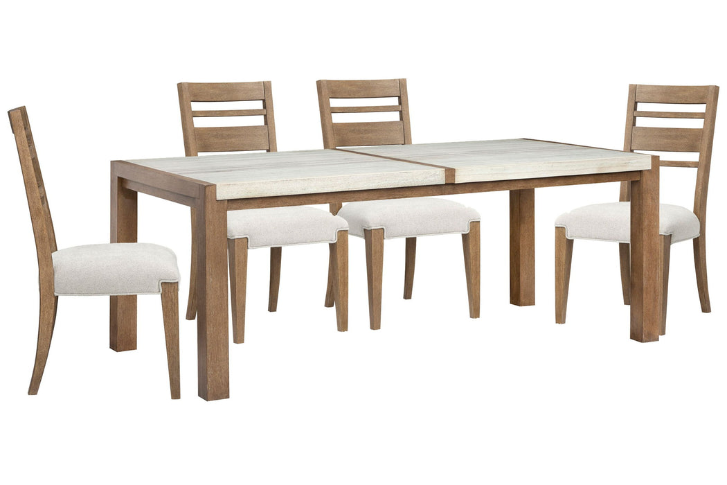 Plum Creek - 5 Piece Rectangular Dining Table Set Magnussen Furniture