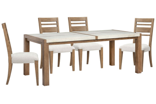 Plum Creek - 5 Piece Rectangular Dining Table Set Magnussen Furniture