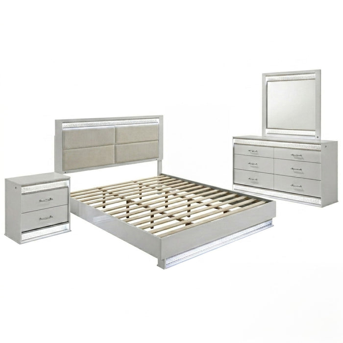 Glam - Bedroom Set With LED Headboard Matrix Furniture Group