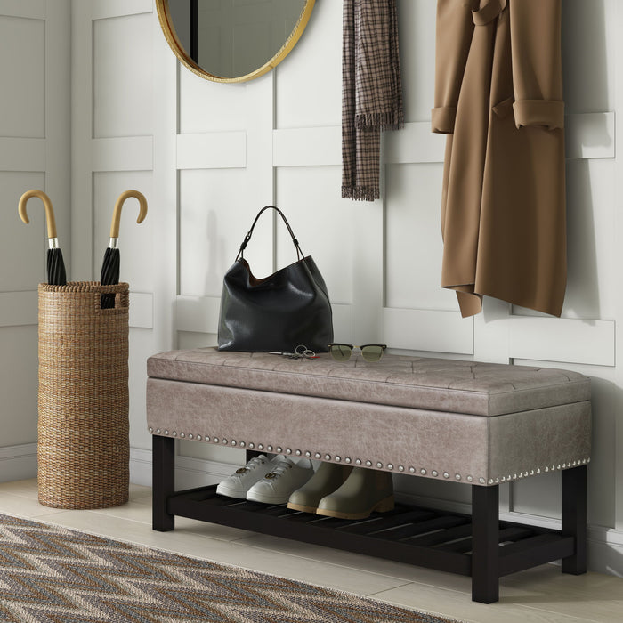 Lomond - Upholstered Storage Ottoman Bench Simpli-Home