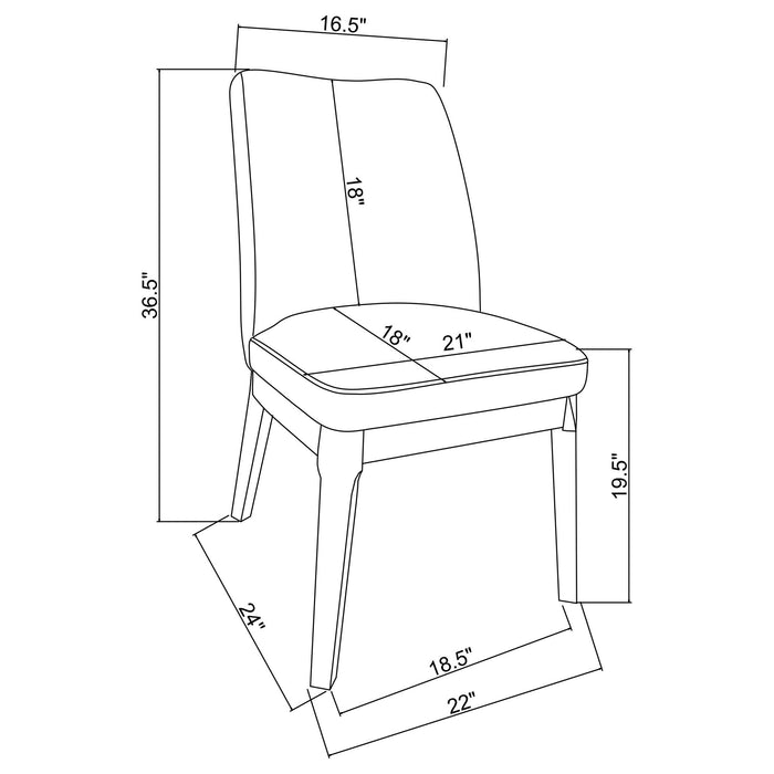 Rupert - Upholstered Dining Side Chair (Set of 2) Furniture Max