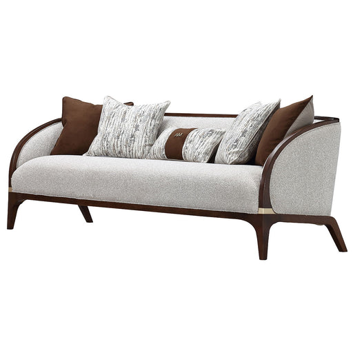 Houston - Sofa - Pebble / Walnut Michael Amini