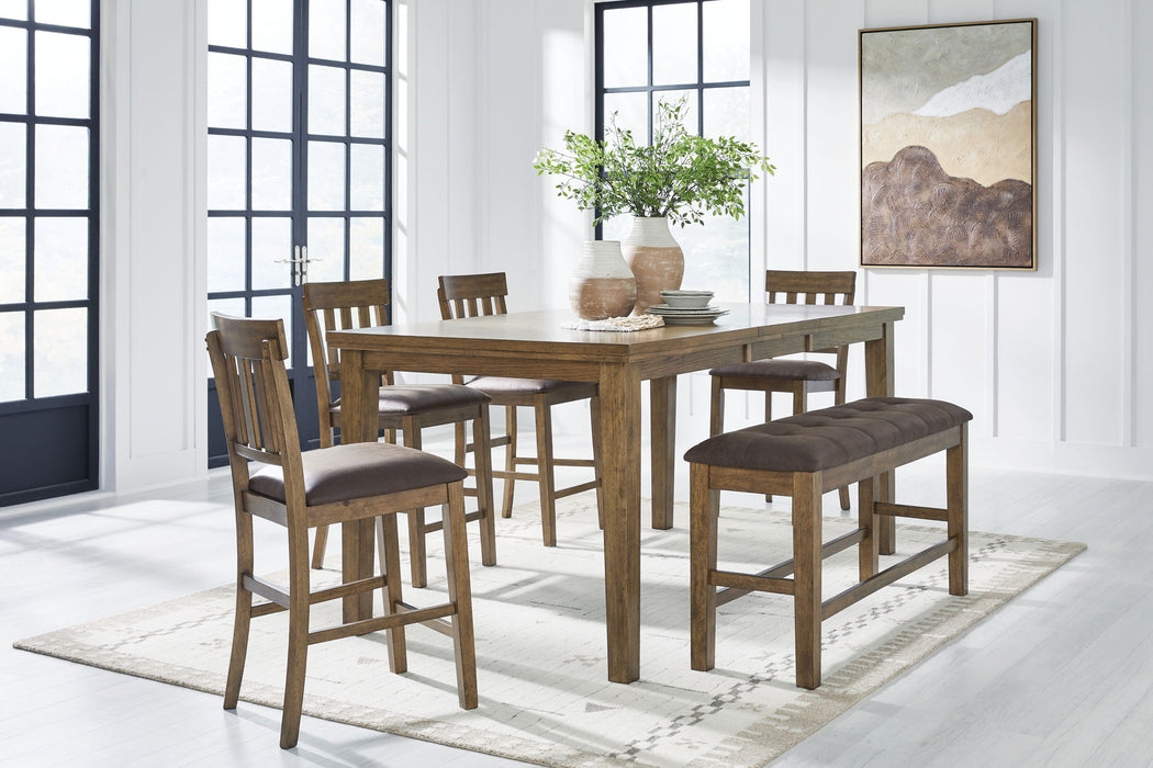 Urbinforte - Counter Height Extension Dining Table Set Signature Design by Ashley®