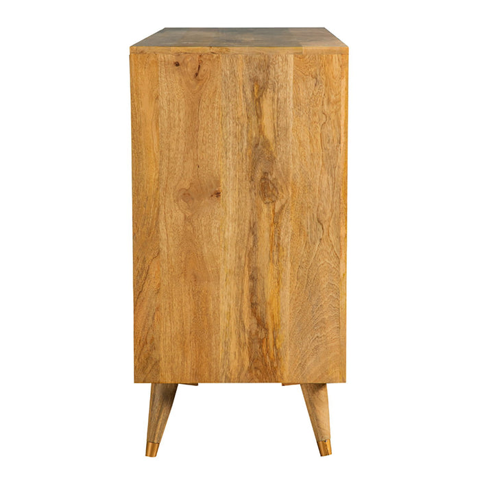 Austin - 3 Door Accent Cabinet With Tapered Legs - Natural Furniture Max