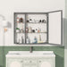 Medicine Cabinet, Wall Mounted Bathroom Mirror With Storage, Adjustable Shelves - Black Brown Home Essentials