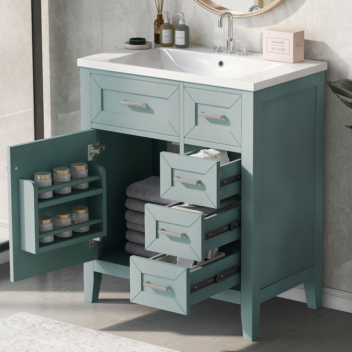 Modern Bathroom Vanity With Sink Combo, 3 Drawers, Undermount Drop-In Sink Hearth and Haven