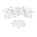 Modern Sectional Set With Corner Wedge, Loveseat, Ottoman & 2 Pillows Home Essentials