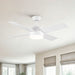 Ceiling Fan With Remote Control, Reversible DC Motor, 6 Speeds, 3 Dimmable LED, Quiet Timer For Indoor - White Daily Nest