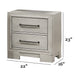 Nightstand With Square Legs And Sleek Handles - Antique White Home Essentials
