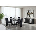 Sammi - Bar Table With And Pedestal Base - Black / White Print Global Furniture USA