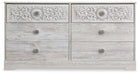 Paxberry - Six Drawer Dresser - Weatherworn - Whitewash Signature Design by Ashley®