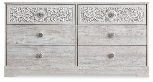 Paxberry - Six Drawer Dresser - Weatherworn - Whitewash Signature Design by Ashley®