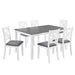 Kitchen Dining Set, Rectangular Dining Table & Upholstered Chairs Home Essentials