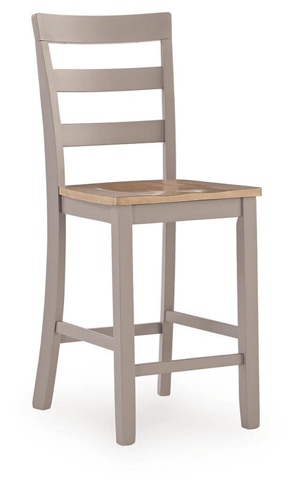 Harperfeld - Barstool (Set of 2) - Natural / Gray Signature Design by Ashley®